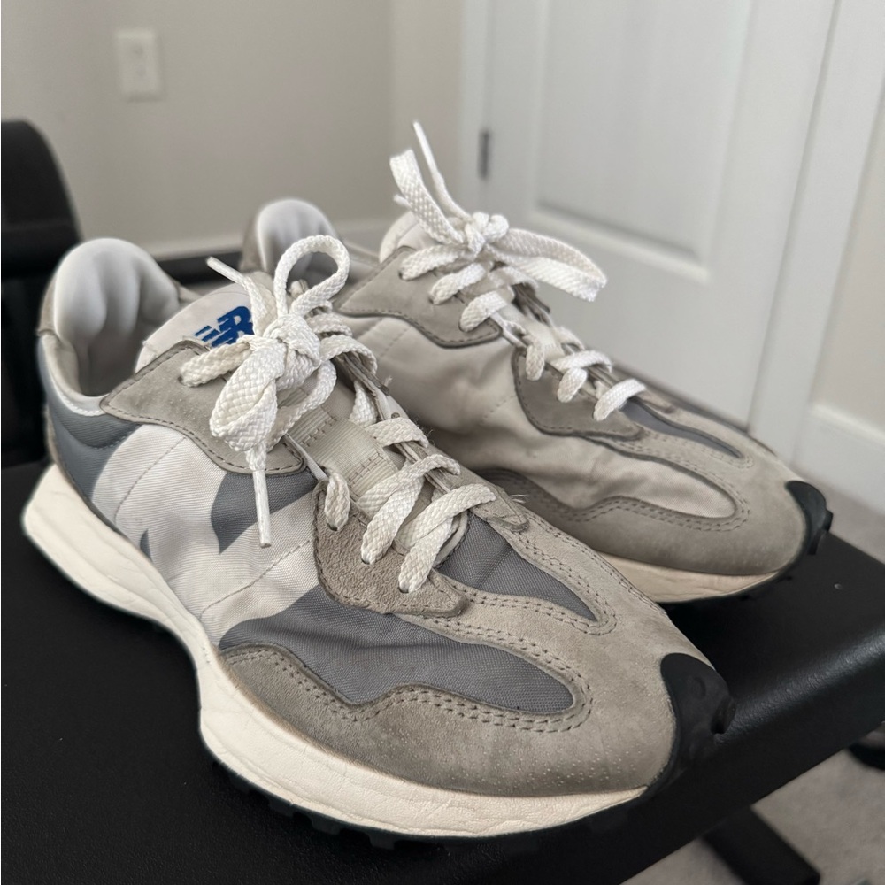 New Balance Off-White and Gray 327